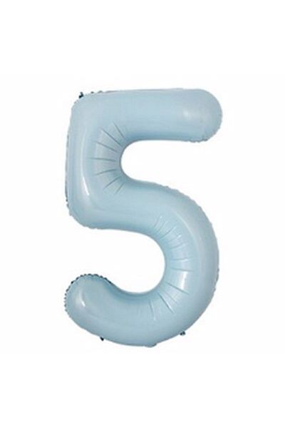 Parti Station Number Foil Balloon Baby Blue Blue 5 Year Old Balloon 76 Cm Number Balloon Flying Balloon Helium Balloon