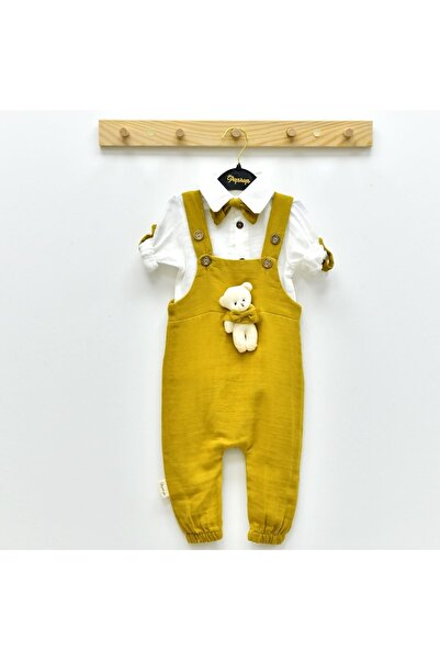 DIDuStore Popshops 3/18 Ay Papyonlu Gömlekli Ayıcık Detaylı Erkek Slopet Takım