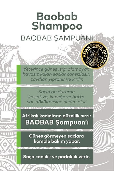 Maia mc 400 Ml Baobab Extract Hair Care Shampoo