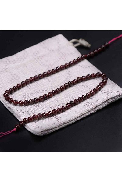 MYTAKIAĞACIMFH Lal Garnet Stone Necklace Natural Stone String 6 mm