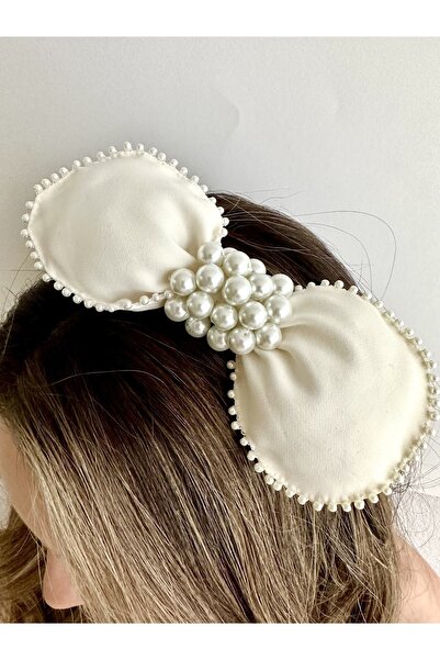 alsaccessories Coroană din satin alb pentru ocazie specială, coroană de păr e...