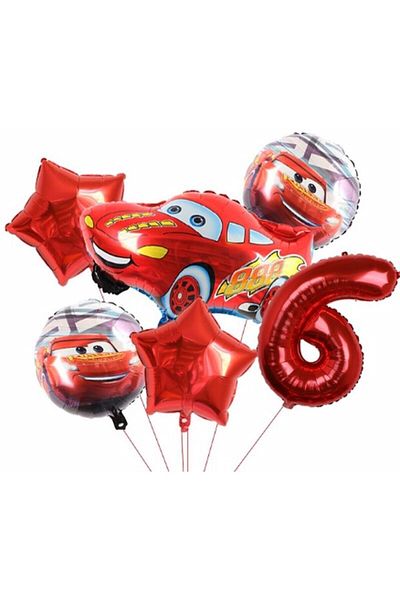 Parti Station Cars Cars Lightning Mcqueen Race Car Concept 6 Year Old Balloon Set Cars Cars Birthday Set