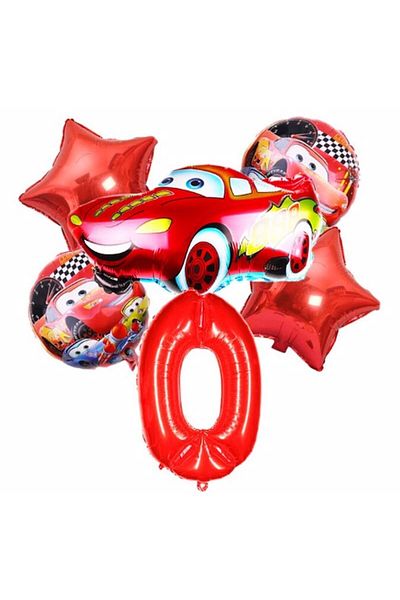 Parti Station Cars Cars Lightning Mcqueen Race Car Concept 0 Year Old Balloon Set Cars Cars Birthday Set
