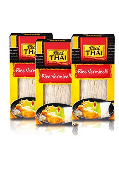 Real Thai Pirinç Şehriyesi Rice Vermicelli 250 Gr 3'lü Set