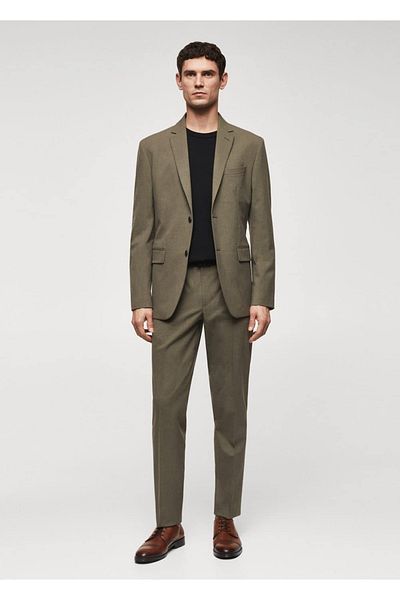 MANGO Man Leder-Blücher-Schuhe