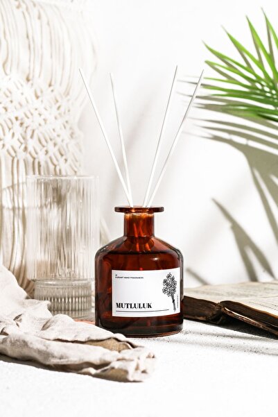 LALEZEN HOME Yasemin Kokusu Mutluluk Etiketli Modern Amber Şişeli Koku 150ml