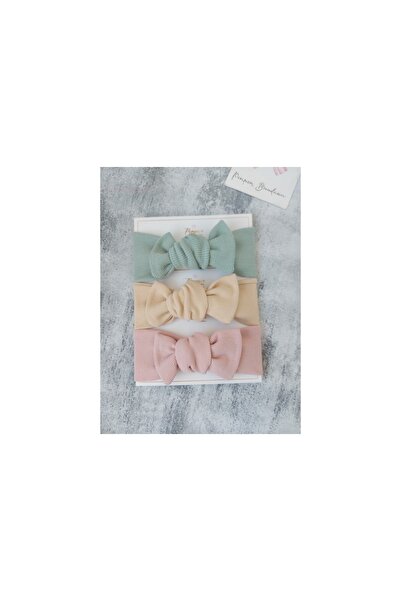 pempem bandana Bandana cu nervuri din 3 piese pentru fetita