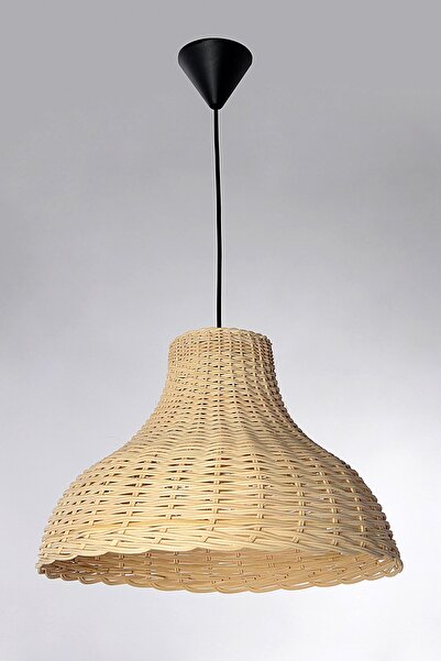 Avize çarşısı Bambu Siyah Renkli, Hasır Şapkalı, Sarkıt Avize, Bambu.02a