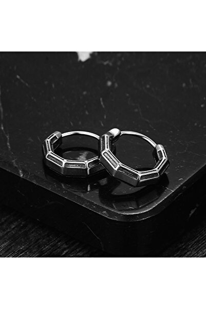 Viking الكلاسيكية المثمن مخطط حلقة مثمنة نموذج المتشابكة 316L الصلب أقراط الرجال