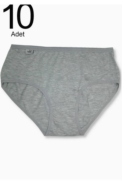 Tutku Chiloți bato din lycra gri pentru femei, pachet de 10 Elf568tccm10 Sezon nou