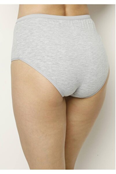 Tutku Жіночий 6-пакетний комплект сірих бавовняних трусиків з високою талією та еластичною стрічкою Новий сезон