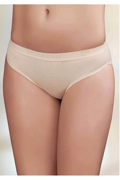 Şahinler Γυναικεία κρεμ εσώρουχα με ραβδώσεις M New Season (Πακέτο 6 Οικονομικά)
