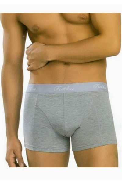 Tutku Ανδρικό σλιπ μπόξερ σε γκρι Lycra Elastane Long 6 Pack (μοντέλο No) Νέα σεζόν