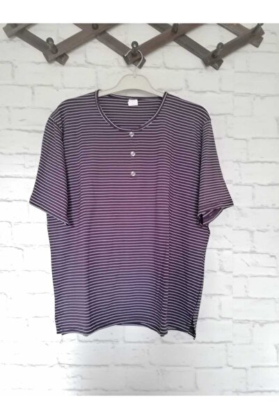 anne moda ankara çizgili, kısa kollu ,likralı, viskon pamuklu, terletmez, rah...