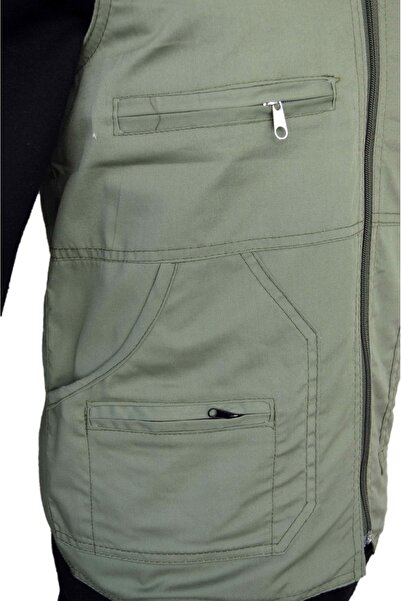 DERİNMAVİTASARIM Yazlık-ilkbaharlık 4 Fermuarlı 2 Yandan Cepli Avcı-iş Yeleği