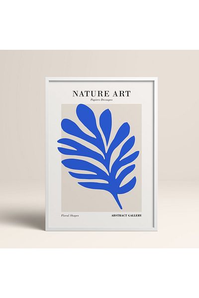 HOMEPACK Tablou cu rame din lemn alb Poster cu rame Decor artistic modern de perete (FLOWER263-WHITE-40X60)