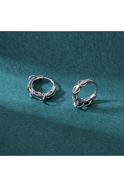 Viking 316L Steel Unisex Earrings with Ring Accessories