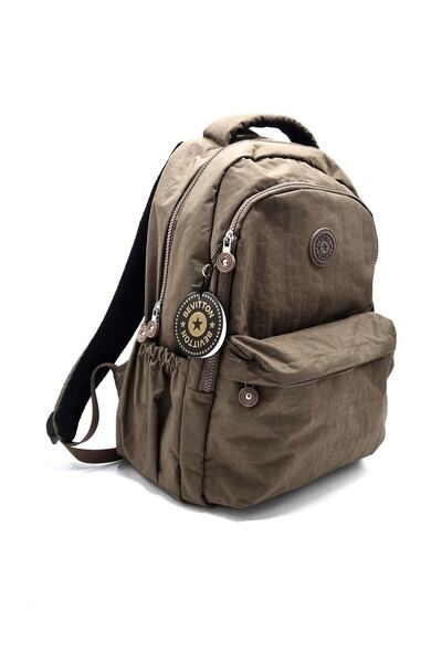 Bevitton унісекс рюкзак з візону, тканина з ефектом гофре, багато відділень, водонепроникний