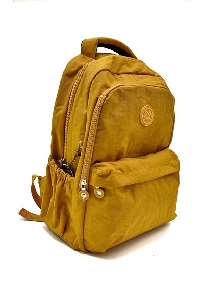 Bevitton unisex κίτρινο σακίδιο πλάτης τσακισμένο ύφασμα πολλαπλών τμημάτων αδιάβροχο