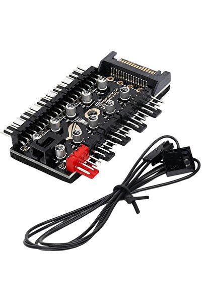 Alfais 4988 10 Port Fan Power Sata Güç Switch Pwm Çoklayıcı