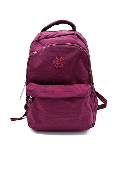 Bevitton unisex μπορντό σακίδιο πλάτης τσαλακωμένο ύφασμα πολλαπλών τμημάτων αδιάβροχο
