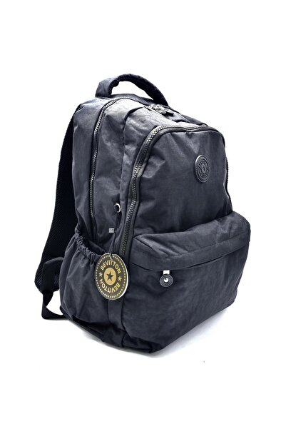 Bevitton унісекс чорний рюкзак з крихкої тканини з безліччю відділень, водонепроникний