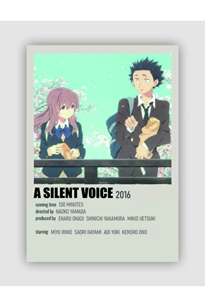 fırsatlar diyarı A Silent Voice Anime Info Card Poster minimalist