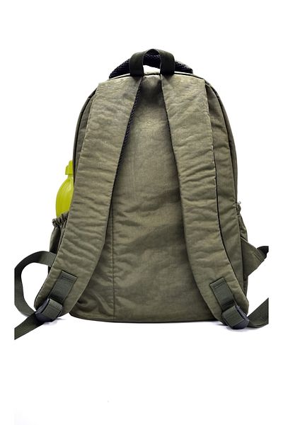 Bevitton unisex πράσινο σακίδιο πλάτης τσακισμένο ύφασμα πολλαπλών τμημάτων αδιάβροχο