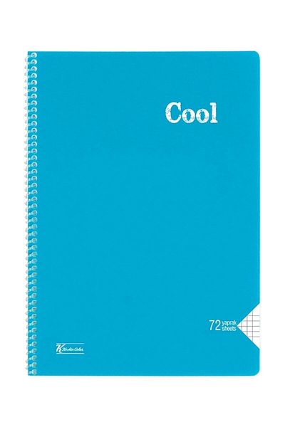 KESKİN COLOR Cool 72 Yp. Caiet cu spirală din plastic A4 în carouri