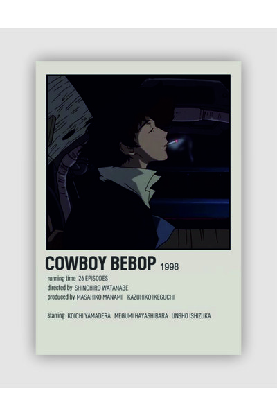Cowboy Bebop Anime Info Card Minimalist Poster