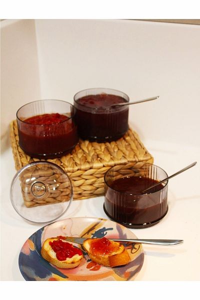 DİBA AVM Small Size 3 Layer Cookie Holder with Presentation Lid Storage 3 Pieces Dragee Round Sugar Bowl