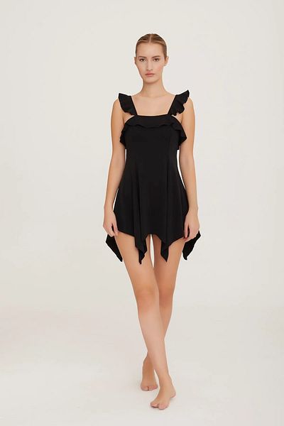LAPIENO Design Strap Quick Dry Kadun Skirt Swimsuit 3145