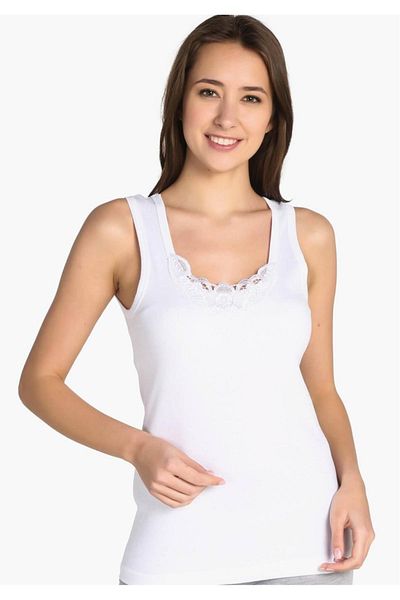 Tutku Women's White Laced Athlete Elf568tccm New Season (Economy Pack of 5)