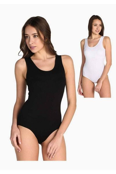 Tutku Mixed 6 Pieces Thick Strap Cotton Lycra Bodysuit with Hooks and Snaps New Season