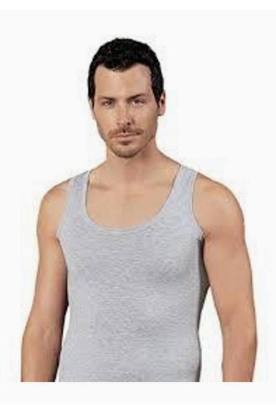Şahinler Wide Strap Sports Tank Top Gray M New Season (6 Pieces Economic Package)