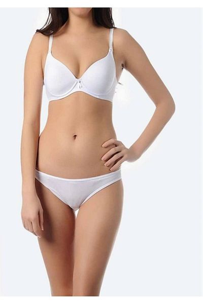 Yeni İnci Women's White Bra New Season (1 Piece Economical)