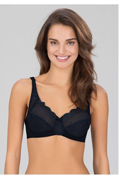 Kom Жіночий чорний бюстгальтер без кісточок з бавовняною підкладкою та кісточ...