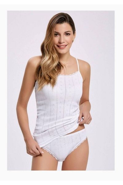 Tutku New Season Jacquard White Σετ - Με Σχοινί Κρεμάστρα, Οικονομικό 9 Τεμάχια