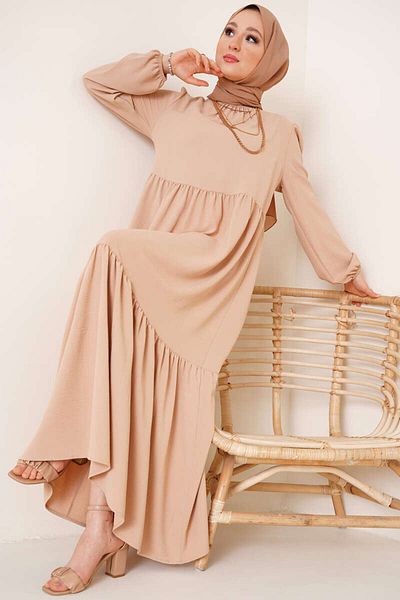 VOLT CLOTHİNG Γυναικείο φόρεμα Ayrobin με Gather Detail στον γιακά