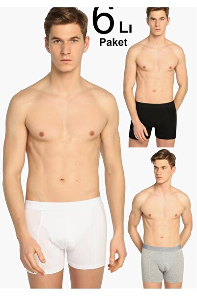 Tutku Ανδρικά Μικτά Χρώματα 6'lı Πακέτο ελαστικό ύφασμα Boxer Elf568tccm6 Νέα σεζόν