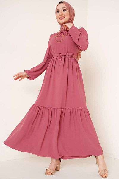 VOLT CLOTHİNG Ayrobin-Kleid für Damen mit gerafftem Detail am Kragen