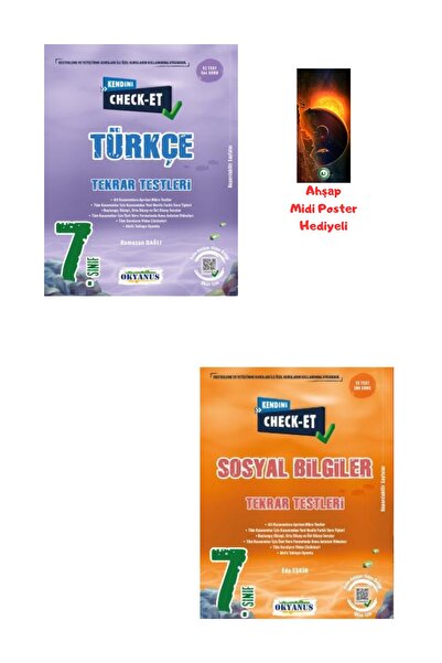 Okyanus Yayınları 7. Sınıf Kendini Check - Et Türkçe ve Sosyal Bilgiler Tekra...