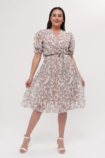 Neşeli Butik γυναικείο φόρεμα σιφόν με διπλό στήθος συν μέγεθος NM8063