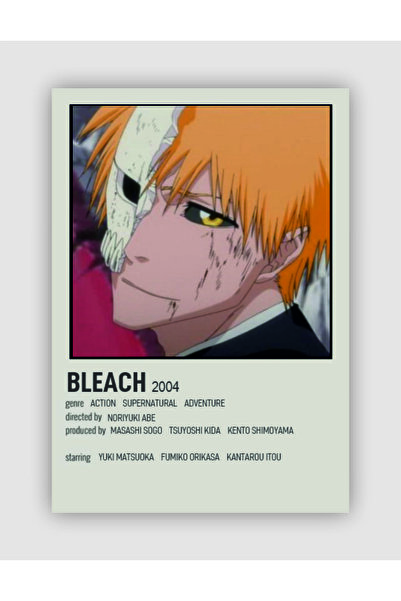 fırsatlar diyarı Bleach Anime Info Card Bilgi Kartı Minimalist Poster