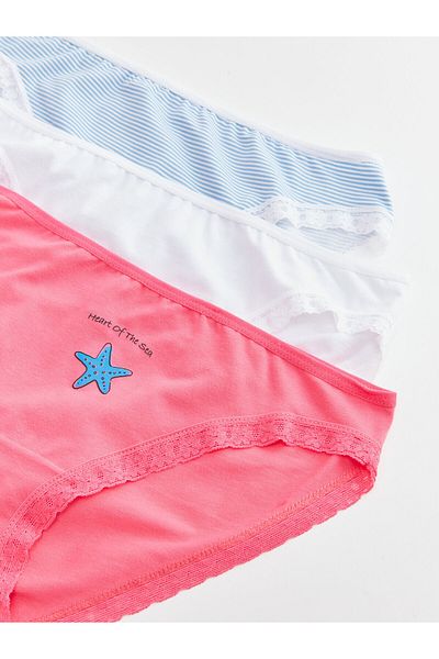 LC Waikiki Pachet de 3 chiloți bikini cu model