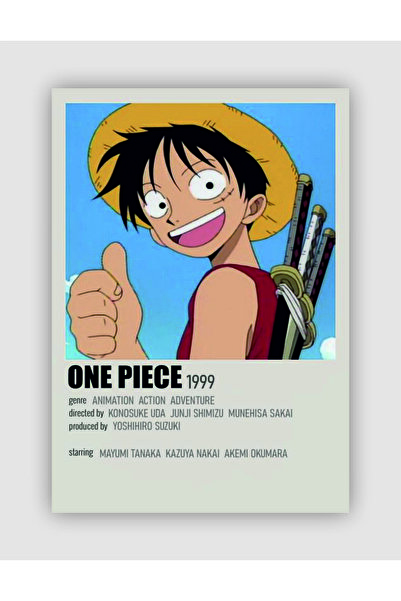 fırsatlar diyarı One Piece Anime Info Card Bilgi Kartı Minimalist Poster