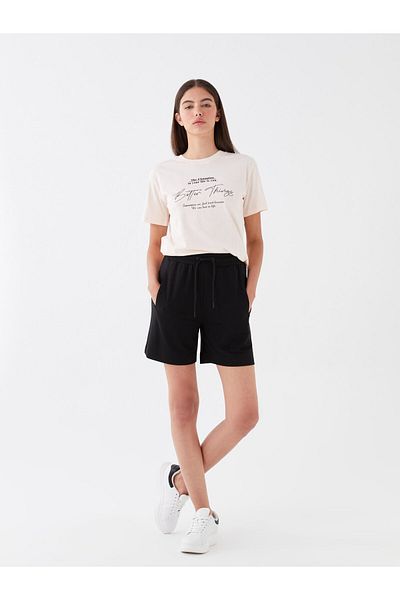 LC Waikiki Bequeme, geformte Damenshorts mit elastischem Bund