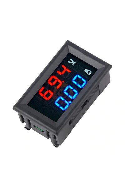 Genel Markalar DC 0-100V 10A Dijital Voltmetre Ampermetre DSN-VC288 Mavi Kırm...
