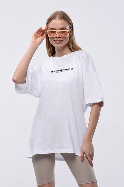 Mad&Calf Γυναικείο μπλουζάκι Whrstbhvr Studio με στάμπα Oversize