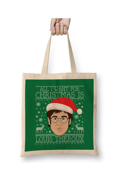 Baskı Dükkanı Sve što želim za Božić je torba Louis Theroux Torba duga Sa ručkom
